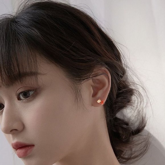 Goldfish Koi Fish Earrings S925 Sterling Silver - Picture 4 of 8